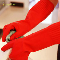 ถุงมือล้างจานถุงมือยางถุงมือยางแบบยาวแบบใช้ซ้ำได้ถุงมือยางขนาด38ซม. สำหรับทำสวนในครัวใหม่