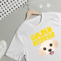 เสื้อยืดสกรีนลาย น้องหมา โกลเด้น รีทริฟเวอร์ (Golden Retriever) ผ้า Cotton  สีสันสดใส ใส่สบาย ไม่ยืดไม่ย้วย ลายน่ารักๆ