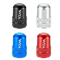 Bicycle Valve Caps 4 Pcs Aluminum Alloy Bike Tire Caps Dustproof Bike Caps Tire Bicycle American Valve Stem Cover for Mtb Mountain Road Bikes method