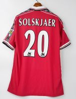 20 SOLSKJAER MAN UTD FULL EPL 1998 1999 RETRO FOOTBALL SHIRT SOCCER JERSEY