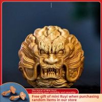 Boxwood Cliff Cypress Pi Xiu Dragon and Phoenix Ball Solid Wood Carving Fortune Hand Put Piece Ornaments Home Accessories