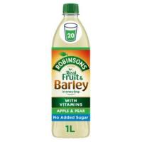 Robinsons Fruit &amp; Barley Apple &amp; Pear Squash No Added Sugar 1L