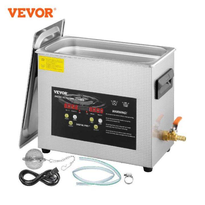 VEVOR 2L 3L 6L 10L 15L Ultrasonic Cleaner 40Khz Powerful Transducer