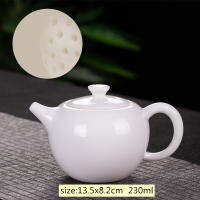 NLSLASI Chinese Handmade white porcelain teapot ivory white Tea pot ceramics Teaware tea infuser Puer Oolong tea filter kettle