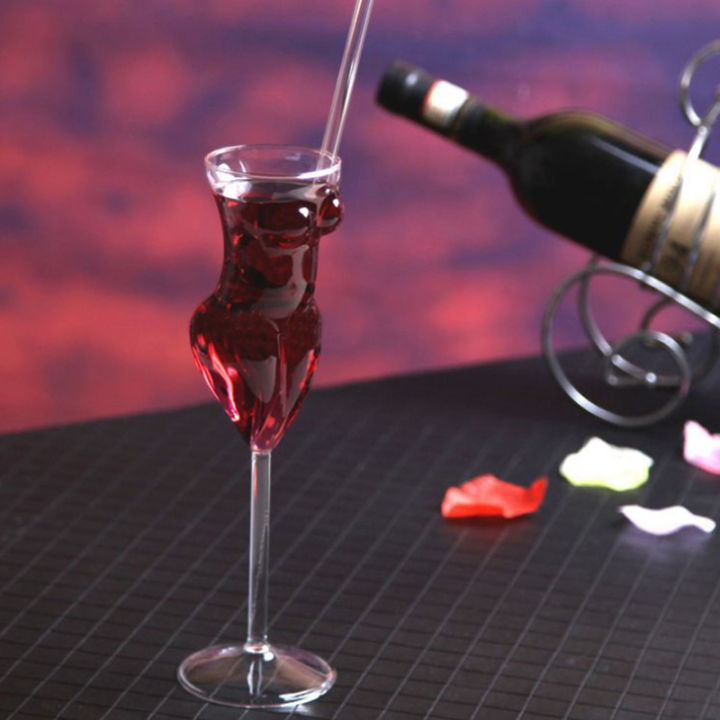 huali02ผู้หญิงรูปร่างร่างกายไวน์แดงถ้วยแก้วปาร์ตี้ไวน์แก้วค็อกเทลแว่นตาคลับบาร์