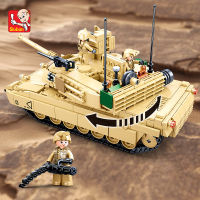 781Pcs Sluban Military Series Model Building Block Toys, M1A1 Tank Model Creative DIY Toy Assembled Building Blocks Kit