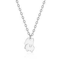 【CW】Stainless Steel Dog Pet Hip Hop Delicate Fashion Pendant Necklace Sliver Delicate Jewelry Gift For Man