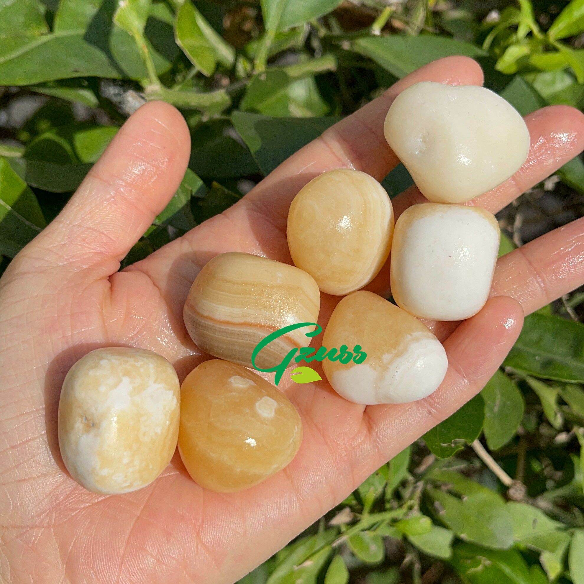 Calcite Tumbled Stone Tumbled Orange Calcite Healing Crystals And