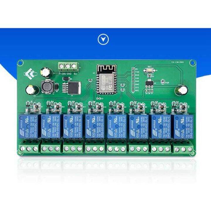 2x-esp8266-wifi-8-channel-relay-module-esp-12f-development-board-power-supply-5v-7-28v-wireless-wifi-module