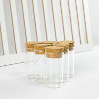 【lz】❍■▲  50Pcs 15ml Transparente Tubo De Ensaio Garrafas De Vidro Recarregáveis Vazio Cosméticos Perfume Sub Jars Corks Clear Glassy Presentes Artesanato Frascos