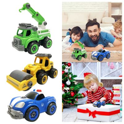 ™✘ desmontagem engenharia veículo escavadeira modelo de carro crianças brinquedos educativos diy destacável porca montagem deslizante