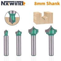 NXWIND 8MM Shank แกะสลักบิตเราเตอร์บิตเครื่องตัดมิลลิ่งงานไม้สําหรับไม้ Bit Face Mill Carbide Cutter End Mill