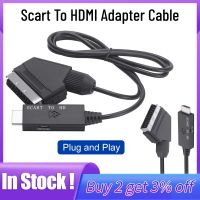 Scart To HDMI-compatible Adapter Cable 1080P/720P 1M TV Audio Video Converter Adapter Cord 5V DC Micro USB Cable for HDTV/DVD