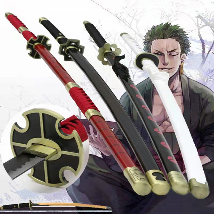 Roronoa Zoro Wooden Sword Samurai Sword One Piece Anime Cosplay Sword ...