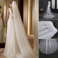 Bridal Long Tailed Veils Multi Layer with Hair Comb Elegant Exquisite Soft Tulle Bridal Hair Accessories LL 17