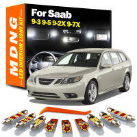 MDNG Canbus Error ฟรีโคมไฟรถยนต์ภายใน LED Light Kit สำหรับ Saab 9-3 9-5 9-2X 9-7X 1999-2012 2013 2014โดมแผนที่ไฟอ่านหนังสือ