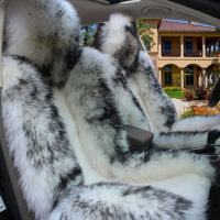 Winter 100 Natural Long Wool Car Seat Cover Mat Warm Australian Sheepskin Fur Auto Seat Cushion Plush Universal Size 1 piece