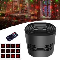 Mini Stage Laser Lights Rechargeable RG 12 IN 1 Patterns Laser Projector Sound Activated Music DJ Party Lights for Disco Shows