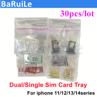 BaRuiLe 30ยูนิต Dulang Kad SIM untuk 11 Pro Max 12 Mini 13 Pro Max 14 Pro Single Dual Kad Penggantian Megang SIM