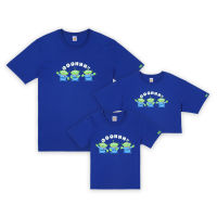 Disney Toy Story Green Man Glow In The Dark T-Shirt  -เสื้อยืดครอบครัวดิสนีย์ ทอย สตอรี่ เอเลี่ยน พิมพ์เทคนิคเรืองแสงในที่มืด ผู้ชาย ครอปผู้หญิงและเด็ก