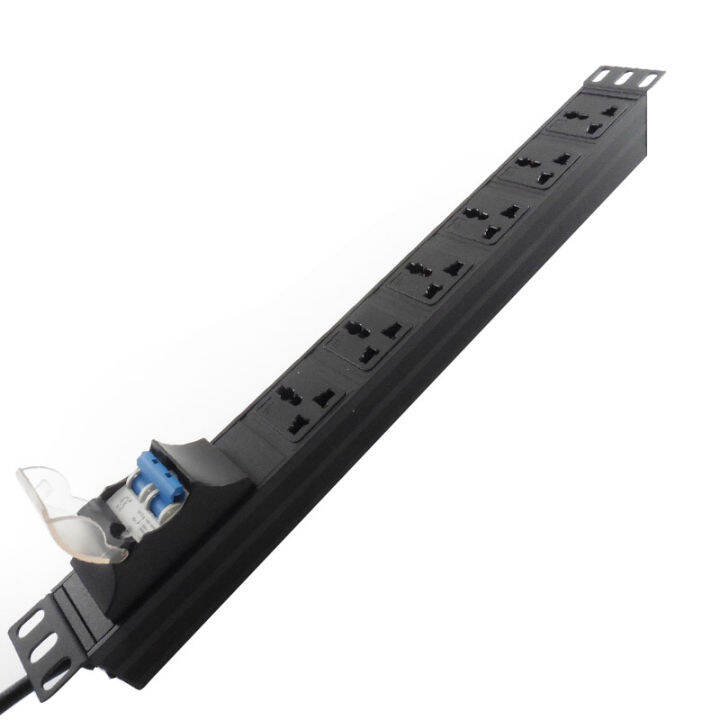 19Inch Aluminum alloy PDU Industrial Network Rack Power Strip 16A Double Open