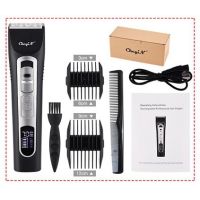 NGF ปัตตาเลี่ยน ปัตตาเลี่ยน ปัตตาเลี่ยนไร้สาย เครื่องตัดผม (hair trimmer) Cheyin จอ LED ใบมีด Titanium+Ceramic (แถมใบมีดสำรอง) อุปกรณ์จัดแต่งทรงผม ตัดผม