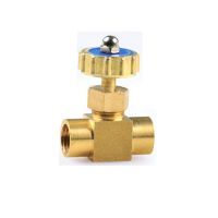 1/4" BSP Female Thread Two Way Straight Brass Needle Valve Regulating Valve For Water Oil Air Valves