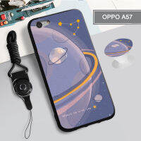 สำหรับ OPPO A57/A39/F1S/A59/A59S/A71/F5/A73/A74(4ก.) เคสซิลิโคนนิ่มพร้อมห่วงและเชือก