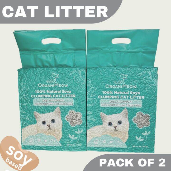 Organimeow Soya Cat Litter with Charcoal Deodorizer and Enzymes Tofu