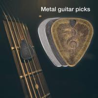 Zinc Alloy Picks Guitar Pick Acoustic Electric Bass Plectrum Mediator Musical Instrument Guitar Parts &amp; Accessories Customized Guitar Bass Accessories