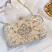 【YD】 Luxury Evening Clutch Fashion Beaded Rhinestone Bridal Wedding Handbag Female Pary