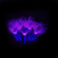 Glowing Artificial Coral Decorations Glow Aquarium Decorations Glowing Effect Aquarium Decor Silicone Artificial Coral Plant