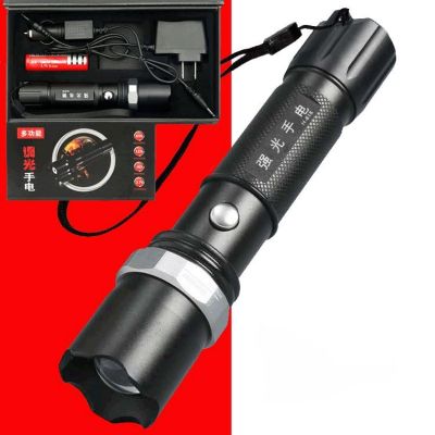 ❀ New LED Charging Zoom Aluminum Alloy Outdoor Waterproof Strong Light Multi-Function Household Portable Flashlight