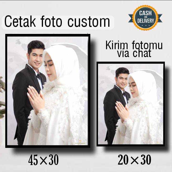 CETAK FOTO WEDDING/PERNIKAHAN CETAK FOTO SENDIRI UKURAN BERSAR | Lazada ...