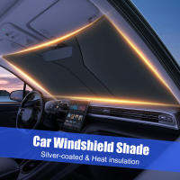 【ในสต็อก】Universal Car Sunshade หน้าต่างกระจกบังแดดด้านหน้าบังแดดกระจกบังแดดฉนวนกันความร้อนชิ้นส่วนรถยนต์ 136 * 65 ซม. / 142 * 80 ซม