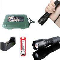 Turbo Light Ultrafire 2200Lm CREE XML T6 LED Zoomable Flashlight Torch 5 Modes เทอร์โบ ไลท์ ไฟฉาย แรงสูง ซูมได้ แถมอุปกรณ์ครบชุด แถมแบต 2 ก้อน