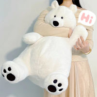 Kawaii Soft Simulation Polar Bear Plush Stuffed Toy Doll Pillow Bedroom Decoration Pillow Cute Baby Kid Girlfriend Birthday Gift