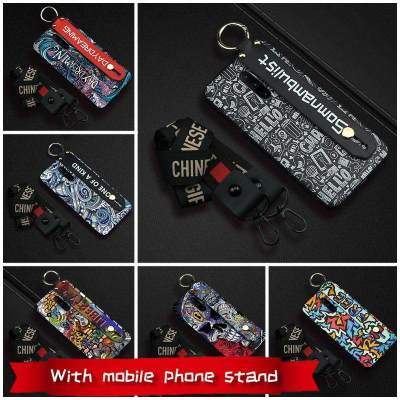 protective Soft Phone Case For 1+8/One Plus 8 cover Wristband Waterproof Cute New Anti-knock Back Cover Graffiti TPU