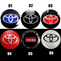 56มม.คุณภาพสูง TOYOTA TRD รถดุมล้อฝาครอบสติกเกอร์หมวกยางสติ๊กเกอร์ติดล้อหมวกป้ายโลโก้สัญลักษณ์4ชิ้น/เซ็ต