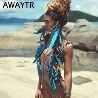 【hot】✤❈  Fashion Boho Feather Headband Hairpiece Beads Headdress Hair Accessories