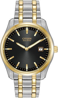 Citizen Eco-Drive Corso Quartz Mens Watch, Stainless Steel, Classic, Two-Tone (Model: AU1044-58E)