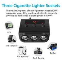 IN STOCK 7 In 1 Car Splitter Ciga Rette Lig Hter Adapter 110W 3-Socket Car Ciga Rette Lighter Splitter 4 USB Car Charger