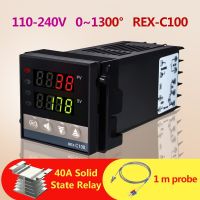 【Worth-Buy】 Rex-c100ปลุกถึง240V 0ถึง1300องศา Digital Pid Temperature Controller ชุดพร้อม K Type Probe Sensor