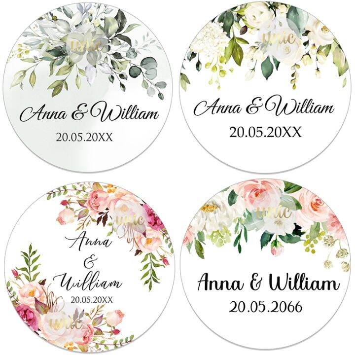 hotx-dt-100pcs-personalized-round-label-stickers-custom-for-wedding-bridal-shower-baptism-communion-bar-mitzvah-favors