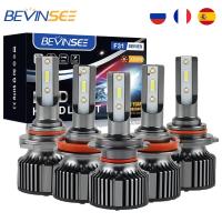 Bevinsee H4 H7 H11 H1 H3 12V 24V LED Headlight 6000K 8000K 9005 HB3 9006 HB4 880 881 9004 9007 H13 Hi/Lo LED Bulbs for Car F31B