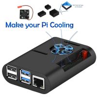 MANFANY ตัวทำความเย็นที่มีประโยชน์แบบ3 In 1สำหรับ Raspberry Pi 4 Model B, Pi 4B, Pi 4เคสฮีทซิงค์พร้อมเคสพัดลมทำความเย็น