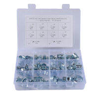 60 ชิ้น 10 ขนาด Mini Fuel Line ท่อ Clamps Assortment Kit สำหรับท่อน้ำมันดีเซล (ช่วง 7-18 มม.)-lihaibo2