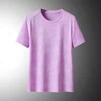 [COD] Outdoor quick-drying clothes running short-sleeved womens round neck spring and summer outing ice silk camouflage sports t-shirt men