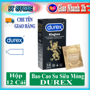 Bao Cao Su Siêu Mỏng Durex KingTex - Ôm Sát, Tăng Cường Sự Gần Gũi