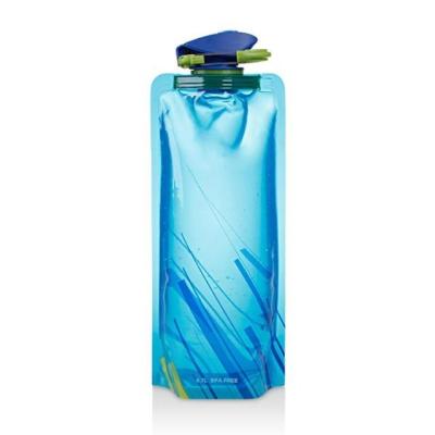 ขวดน้ำปลอดสาร BPA แบบใช้ซ้ำได้700มล. ขวดน้ำกีฬาพับเก็บกดเก็บได้พกพาได้ท่องเที่ยวกลางแจ้งกาต้มน้ำขวดน้ำดื่ม
